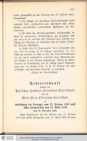 Uebereinkunft