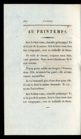 Au Printemps.
