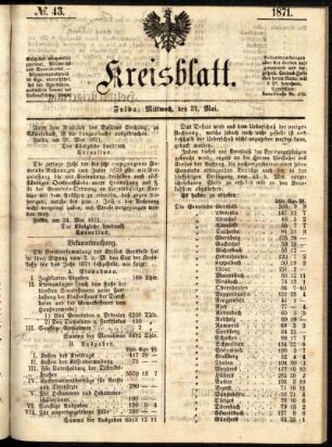 Ausgabe vom Mittwoch, den 31. Mai 1871.