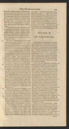 Sectio II. De Pauperibus.