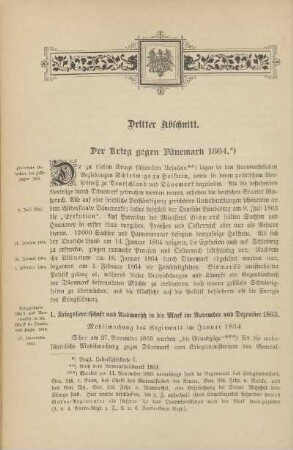 Dritter Abschnitt. Der Krieg gegen Dänemark 1864