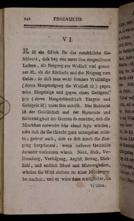VI. - VIII. Gedanken über verschiedene Vorwürfe.