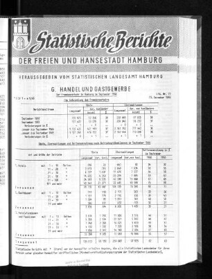 Der Fremdenverkehr in Hamburg im September 1966 : Lfd. Nr. 73