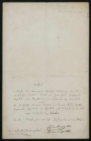 Urtheil in Sachen des Ackermanns Christoph Möllring [...] wider die Kothsassen Andreas Behrens und Conrad Gehse [...] wegen Besitzstundung, Ohne Ort, 1852
