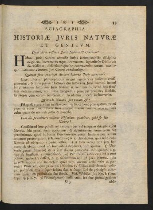 Sciagraphia Historiae Iuris Naturae Et Gentium