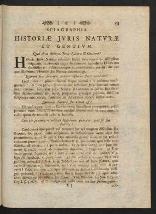 Sciagraphia Historiae Iuris Naturae Et Gentium