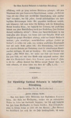 329-347 Der Ehrwürdige Cardinal Bellarmin : II.