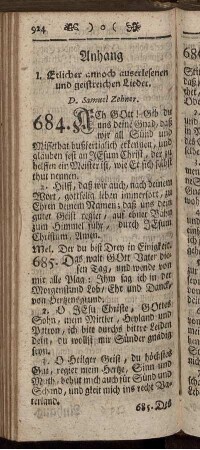 I. Etlicher annoch auserlesenen und geistreichen Lieder.