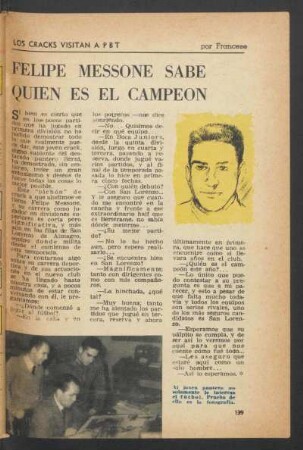 Felipe Messone sabe quien es el campeón : Los cracks visitan a PBT