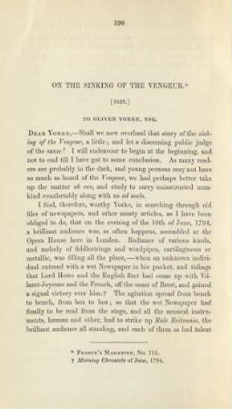 On The Sinking Of The Vengeur