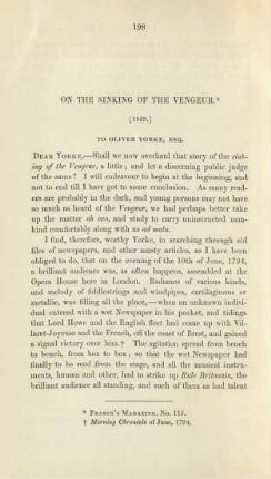 On The Sinking Of The Vengeur