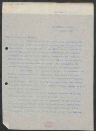 Brief an Erwin Lendvai : 21.03.1911