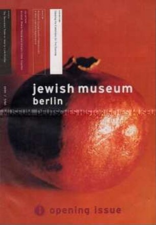 Werbeschrift des Jüdischen Museums Berlin (in englischer Sprache)
