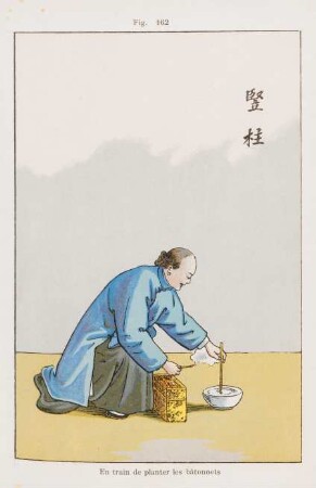 Fig. 162. En train de planter les bâtonnets