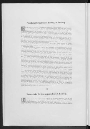 Versicherungsgesellschaft Hamburg in Hamburg.