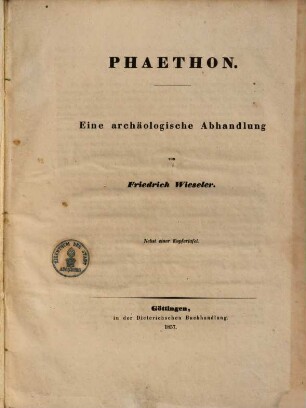 Phaeton : eine archäologische Abhandlung