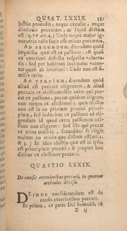Quaestio LXXIX. De causis exterioribus peccati, in quatuor articulos divisa.