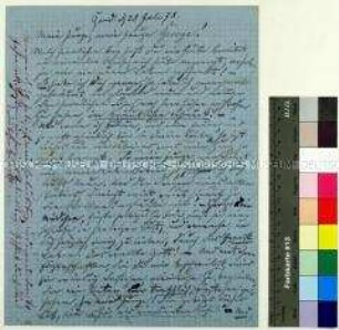 Brief von Eduard Holldack an seinen Sohn Georg Albrecht Holldack; Gerdauen, 28. Juli 1878
