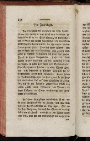 Die Fuchsjagd. - Lord Ferrers, An Sir James Lauter, seinen Freund.