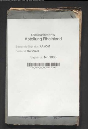 Vergebung der Kellnerei zu Honnef; Gesuche um Pacht- und Abgabennachlass