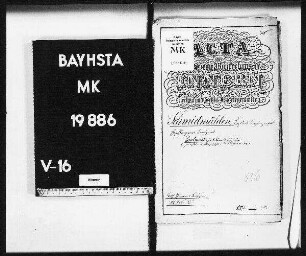 Schmidmühlen (Ba. Burglengenfeld) Errichtung eines Benefiziums.