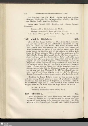 676. 1538, Juni 3. Gügleben