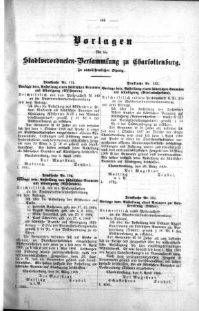 In nicht öffendlicher Sitzung (115,116,117,118), 21. April 1909