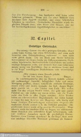 32. Capitel. Geistige Getränke
