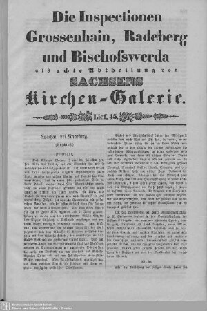 Wachau bei Radeberg (Beschluß) : 45. Lieferung