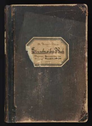 Einschreibebuch : Sommersemester 1908-Sommersemester 1913