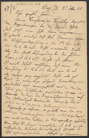 Brief an B. Schott's Söhne : 22.02.1905