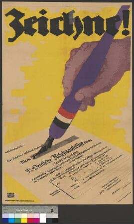 Werbeplakat zum Zeichnen der neunten Kriegsanleihe im September 1918