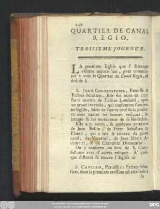 Quartier De Canal Regio. Troisieme Journée.