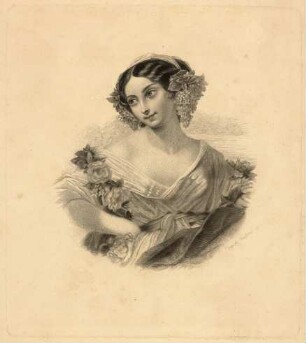 Hüssener, Auguste: Porträt einer Schauspielerin oder Tänzerin als Weingöttin (A. Kirschner?)