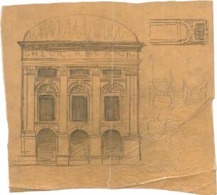 Hildebrand, Adolf von; München; Preußische Gesandtschaft und Schackgalerie, Neubau - Teilansicht, Detail