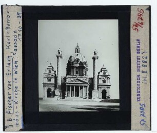 Wien, Karlskirche : Fassadenansicht (freigestellt)
