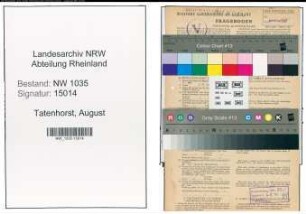 Entnazifizierung August Tatenhorst , geb. 25.10.1903 (Vermessungstechniker)