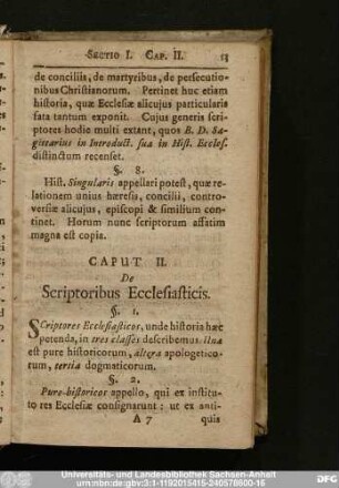 Caput II. De Scriptoribus Ecclesiasticis.