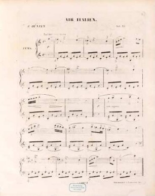 3 airs favoris : variés pour le piano ; op. 45, 1. L' Italien
