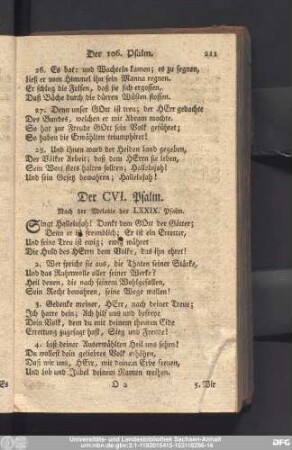 Der CVI. Psalm.