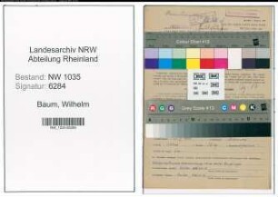 Entnazifizierung Wilhelm Baum , geb. 28.02.1900 (Lehrer)