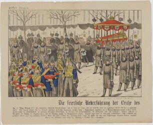 Die feierliche Ueberführung der Leiche des Kaisers Wilhelm nach Charlottenburg.