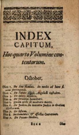 Considerationes Christianæ Pro Singulis anni diebus, 4. Complectens Octobrem, Novembrem, Decembrem