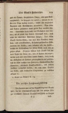 Die unächte Lungenentzündung.