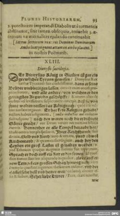 XLIII. Dionysii sacrilegia