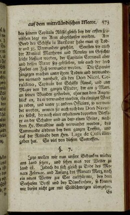 §. 7. - Von der Expedit. der Escadre zu Brest. §. 8. von der franz. Kriegsdeclaration etc.