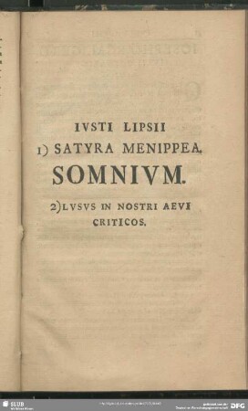 Iusti Lipsii Somnium