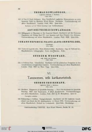 VI. Tanzscenen, teils karikaturistisch (Nr. 555-580)