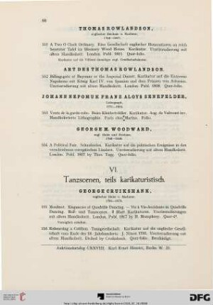 VI. Tanzscenen, teils karikaturistisch (Nr. 555-580)