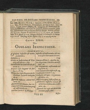 Caput XXIII. De Oculari Inspectione.